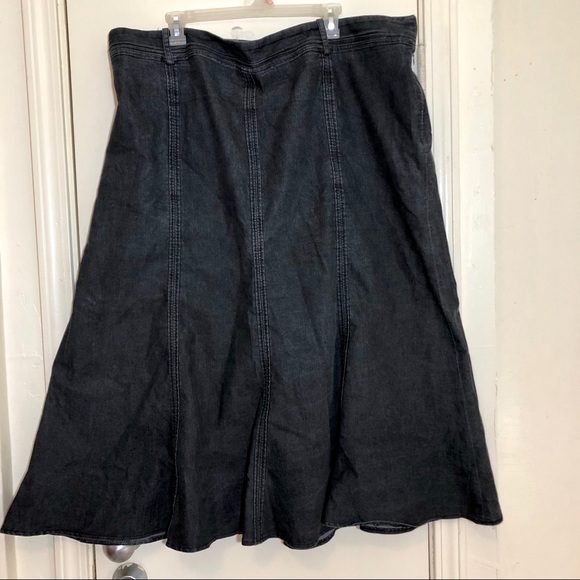 Cato Dresses & Skirts - 🌸Cato Charcoal Denim Full Length A-Line Skirt 24W